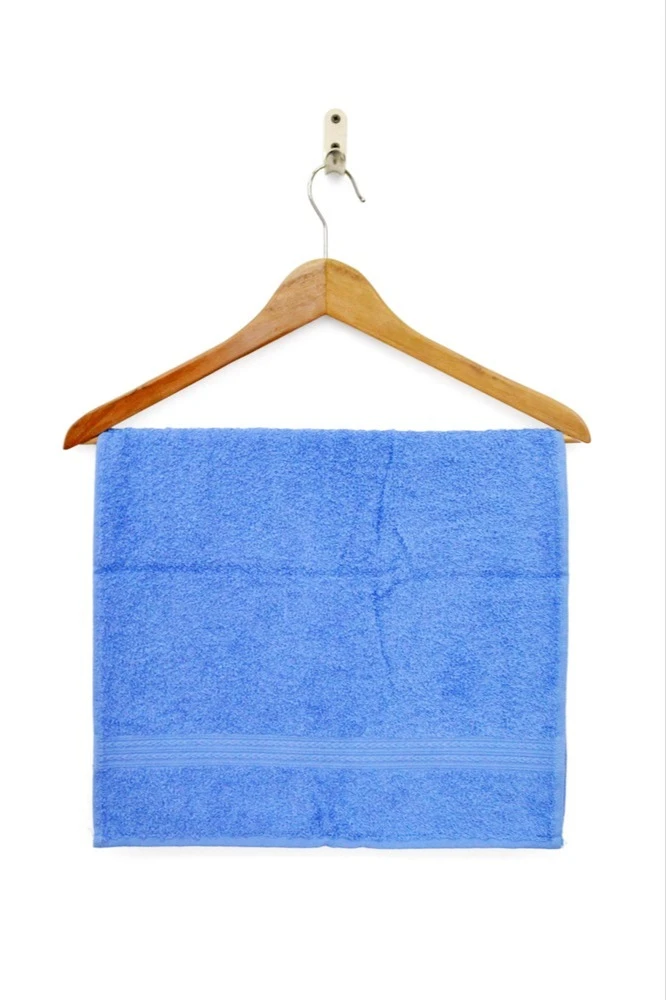 Полотенце махровое 40х70 см (Ituma), однотонное голубое#6