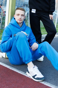 Спортивный костюм Лофт из футера унисекс, однотонный "Sports festival"