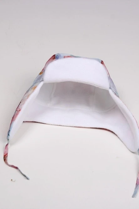 Шапка-ушанка Винтер на флисе детская, с полной запечаткой "7 Flowers"#3