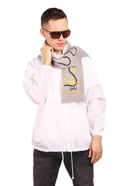 Шарф флисовый однослойный 15х120 см, однотонный "Gold Anchor"#6