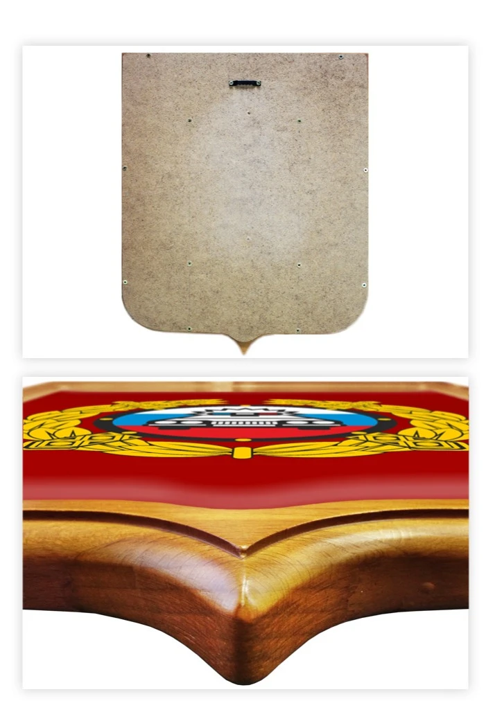 Купить Герб ГИБДД РФ размер 53х61 см печатный рамка светлое дерево