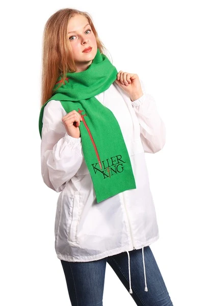 Шарф флисовый однослойный 15х120 см, однотонный "Killer King"#7