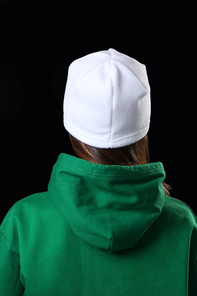 Шапка Вайт флисовая однослойная взрослая, однотонная "Fizz"#1