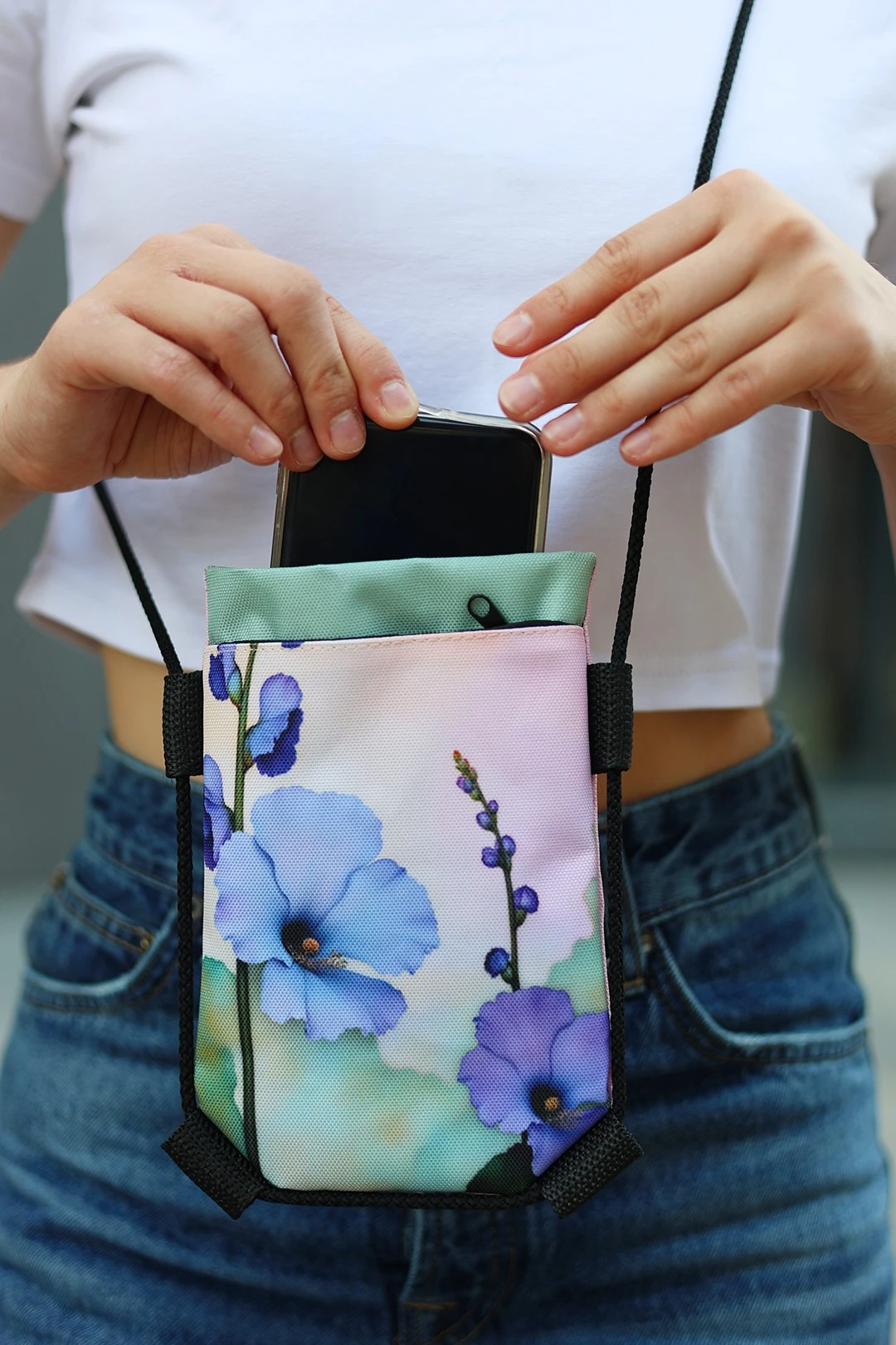 Нагрудный кошелек Брик 13х18 см, с полной запечаткой#1