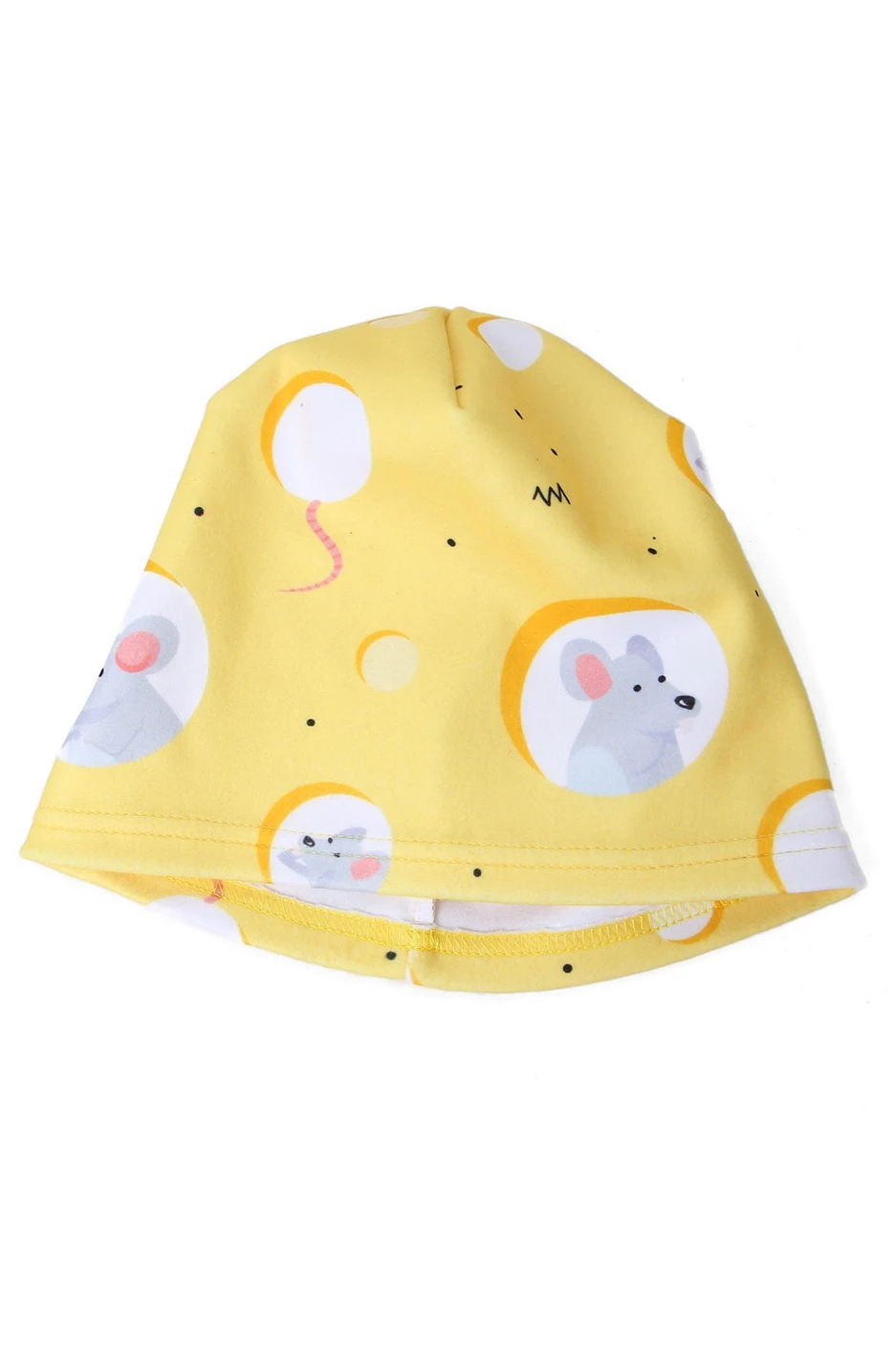 Шапка Лав флисовая однослойная взрослая, с полной запечаткой "Mouse"#7