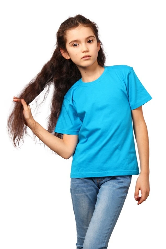 Купить футболку Премиум детскую голубую