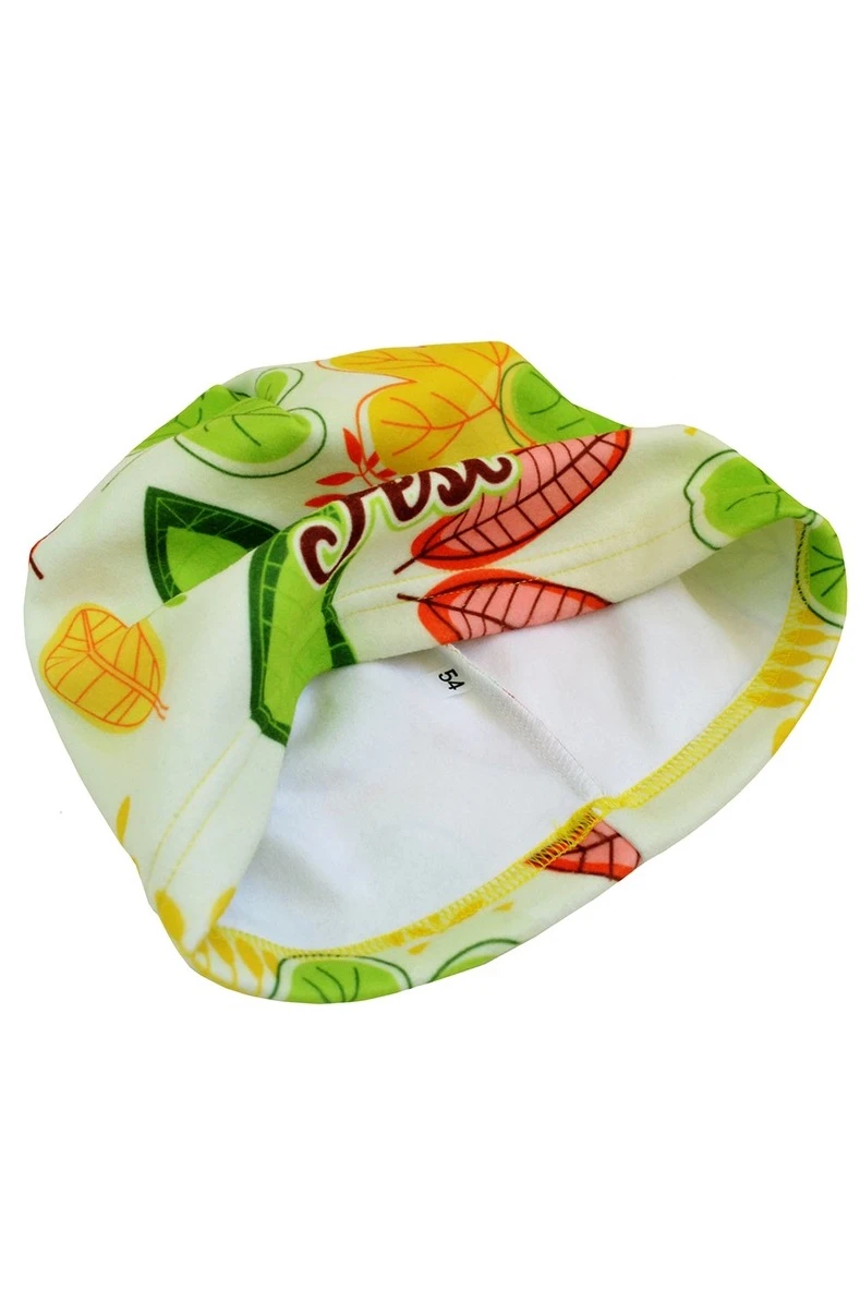 Шапка Лав флисовая однослойная детская, с полной запечаткой "Fall Fest"#1