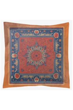 Подушка с бордюром 50х50 см, с принтом "Comfort to your home"#1