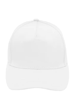 Купить бейсболку Актив пятиклинку взрослую, однотонную белую