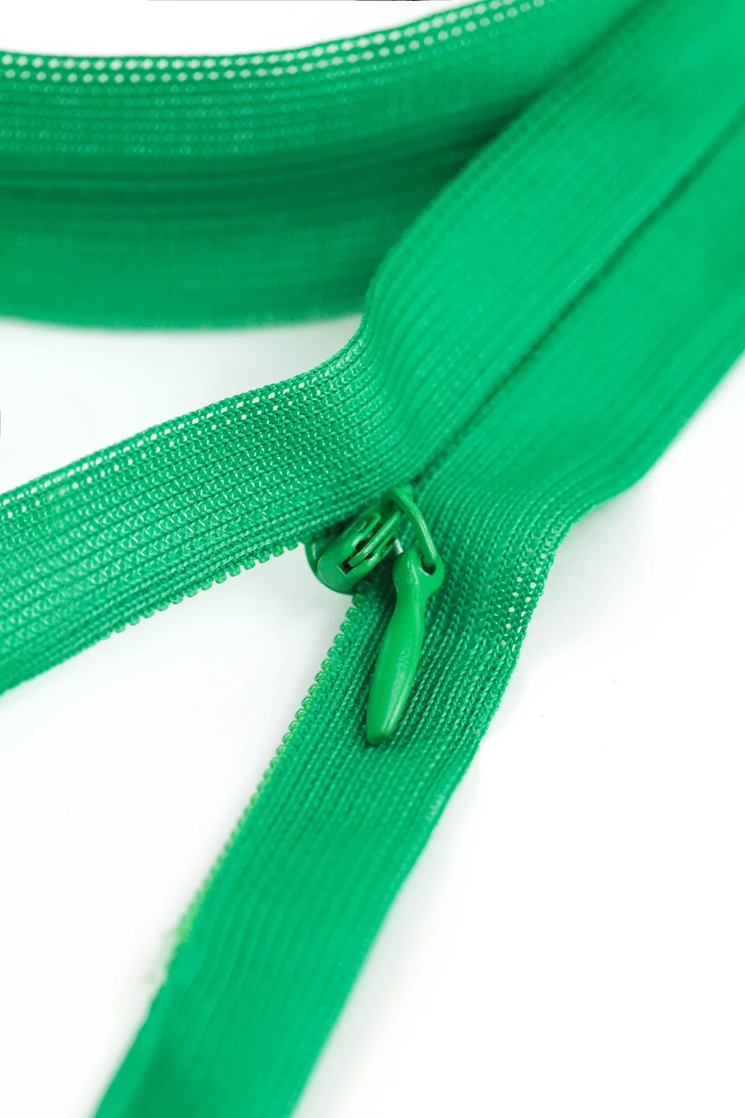 Молния спиральная потайная неразъемная 50 см, тип 3, зеленая#4