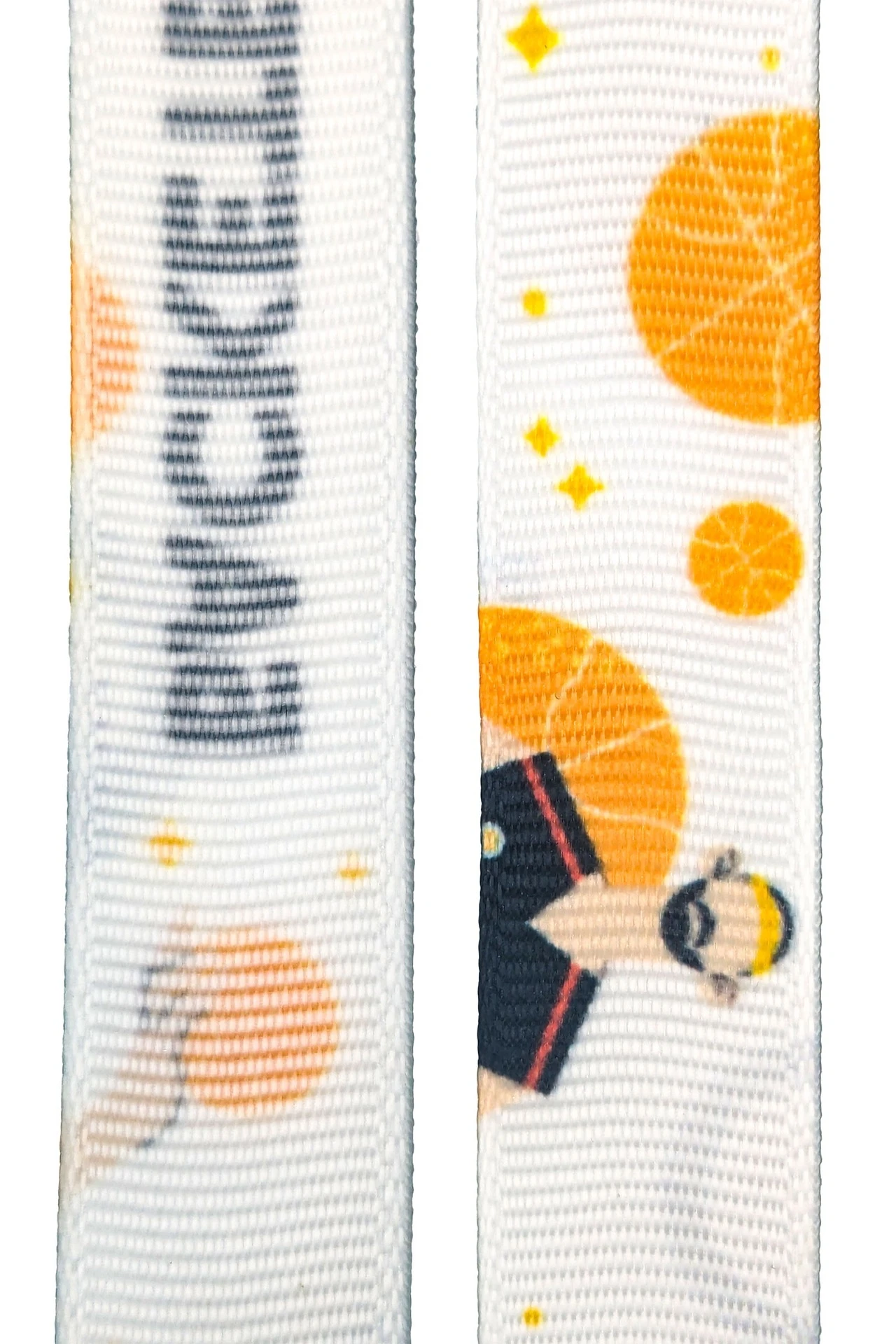 Лента для бейджа репс ширина 1,5 см, с двумя карабинами, с печатью#4