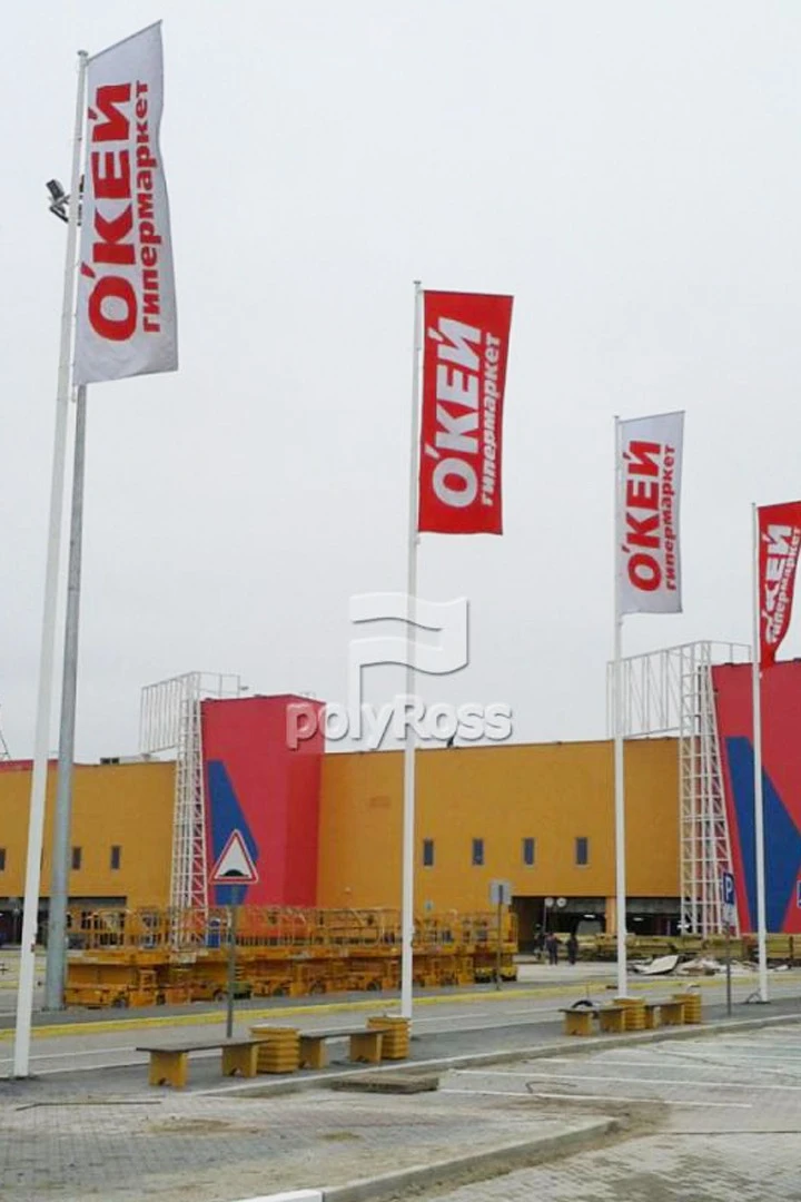 Аренда флагштока из стекловолокна с открытым механизмом 10 м#1