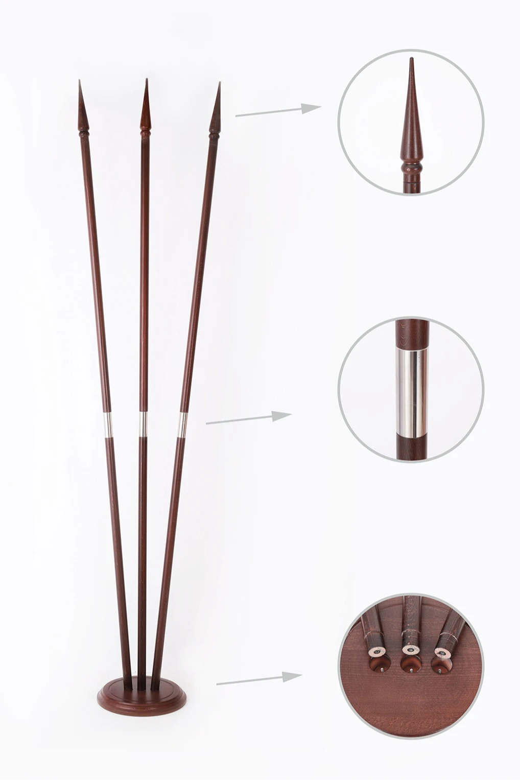 Купить подставку деревянную с основанием Шашка (бук) 3 штока Купить подставку деревянную с основанием Шашка (бук) 3 штока