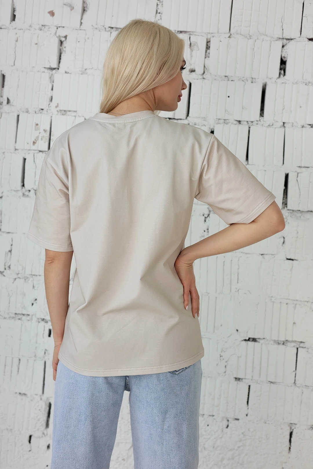 Футболка Мерфи оверсайз унисекс однотонная (хлопок)#1