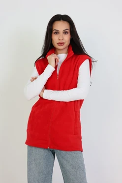 Жилет Браво флисовый без капюшона унисекс, однотонный#1