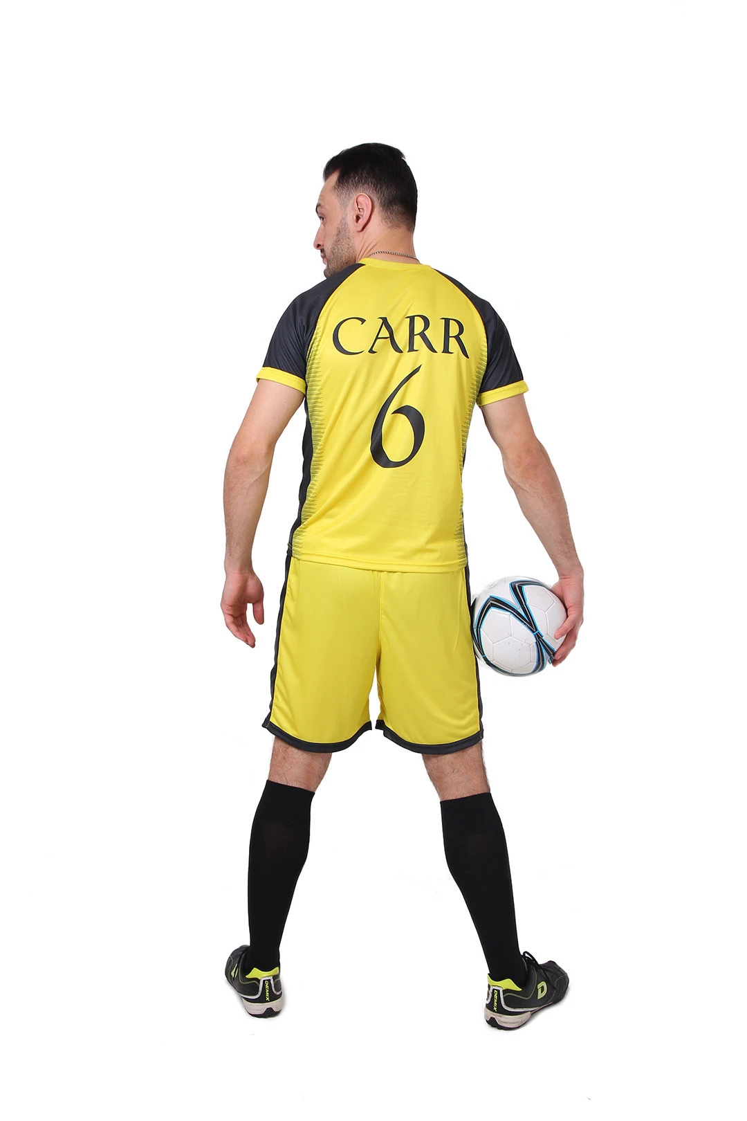 Гетры футбольные взрослые, однотонные чёрные#7