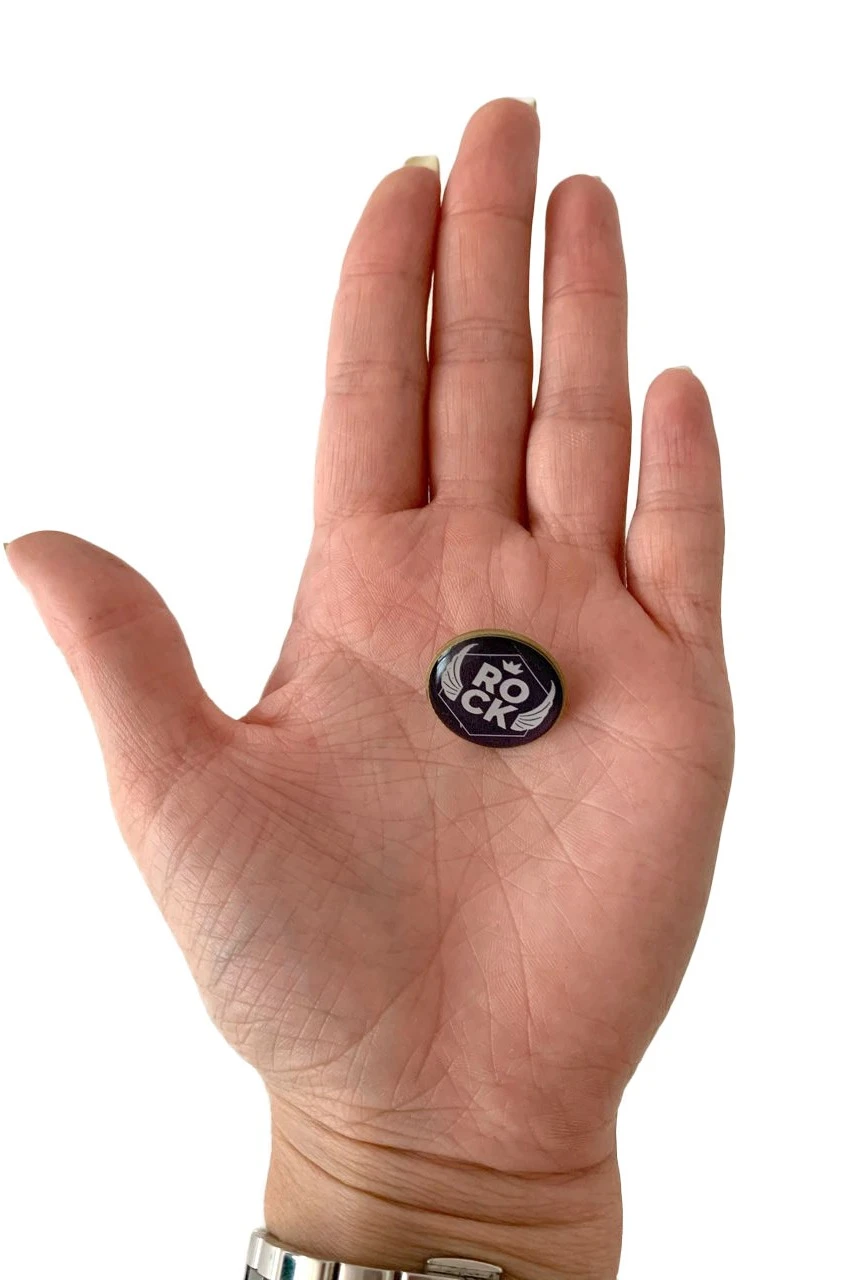 Значок заливной Круг диаметр 13 мм, с печатью#3