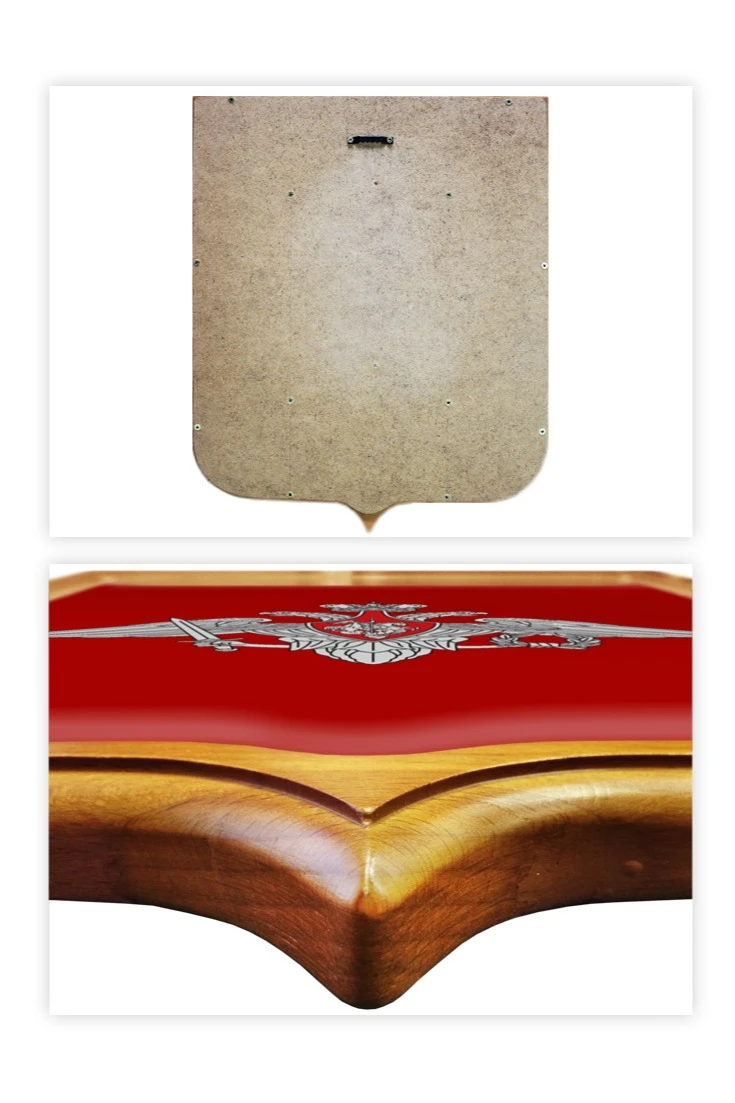 Купить Герб Министерство обороны РФ размер 53х61 печатный рамка светлое дерево