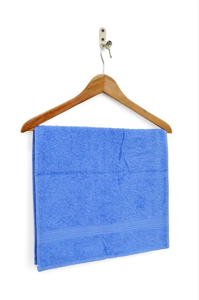 Полотенце махровое 40х70 см (Ituma), однотонное голубое#7