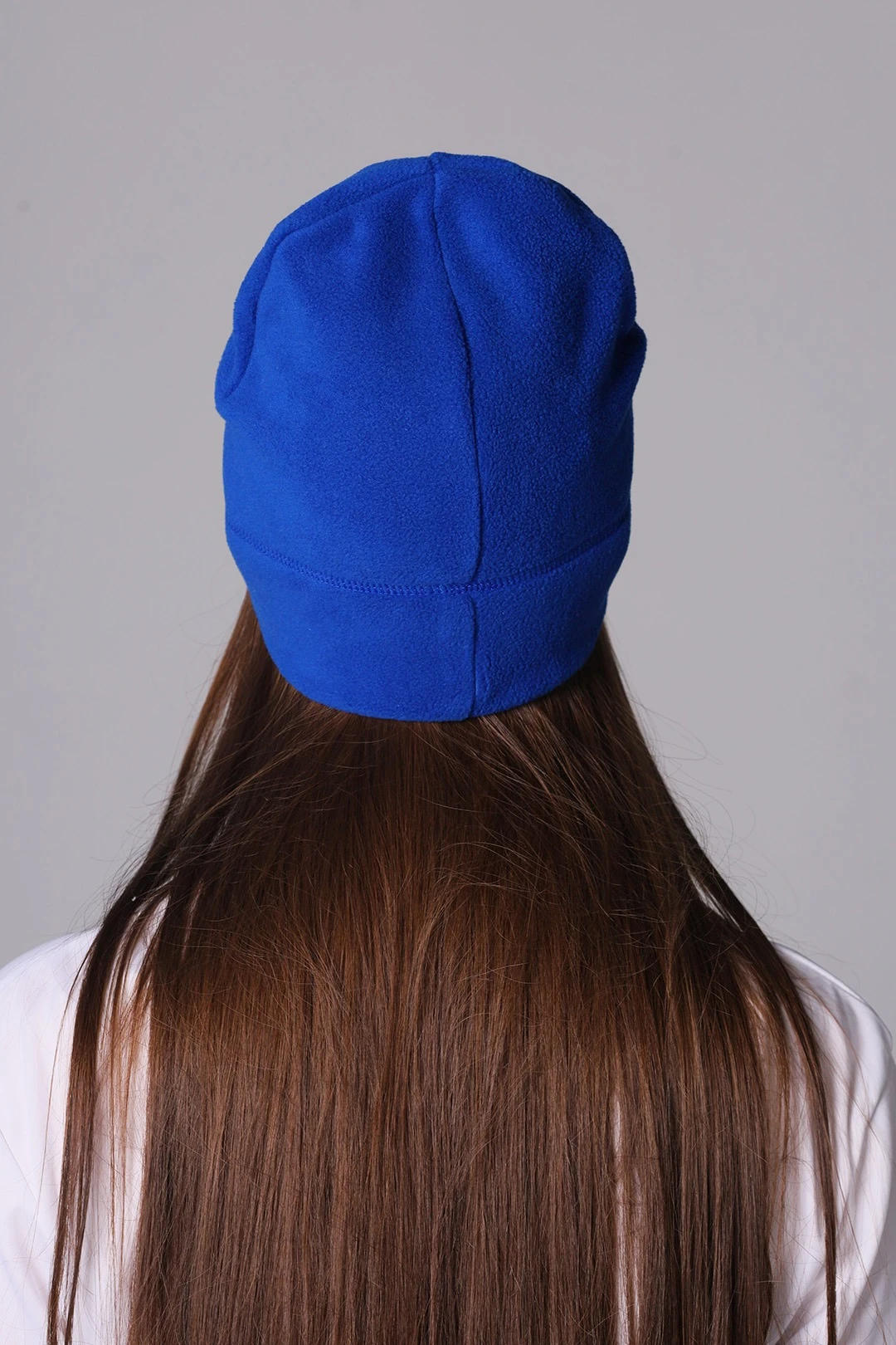 Шапка Бани флисовая однослойная взрослая, однотонная#2