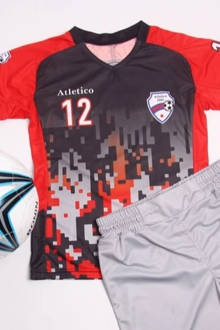 Футбольная форма Эйр детская комбинированная, с полной запечаткой "Atletico"#1