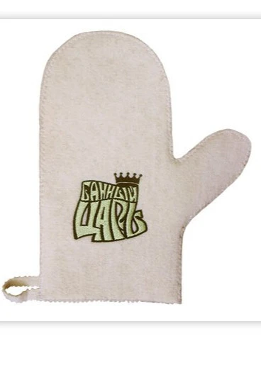 Купить рукавицу банную, однотонная "Банный Царь"