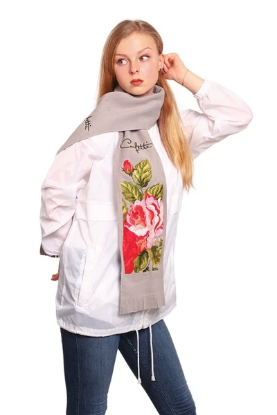 Шарф флисовый однослойный 15х150 см, однотонный "Confetti"#7