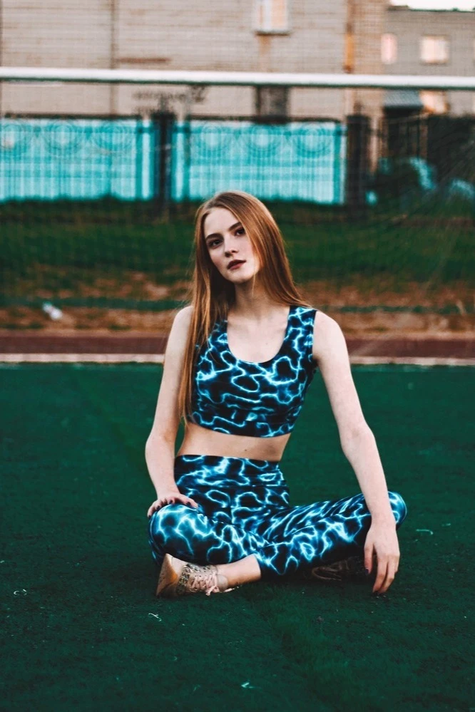 Комплект женский с принтом "Thunderstorm"#1