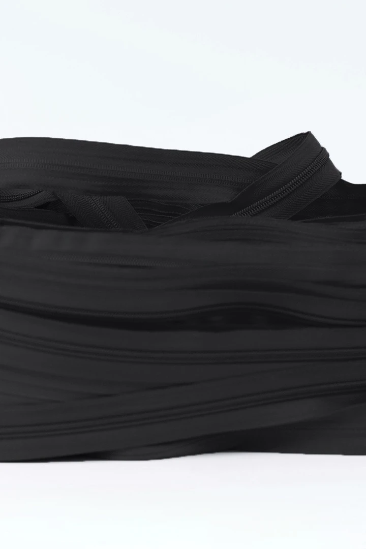 Молния спиральная реверсивная в рулоне 18 300 см, тип 5, черная#1