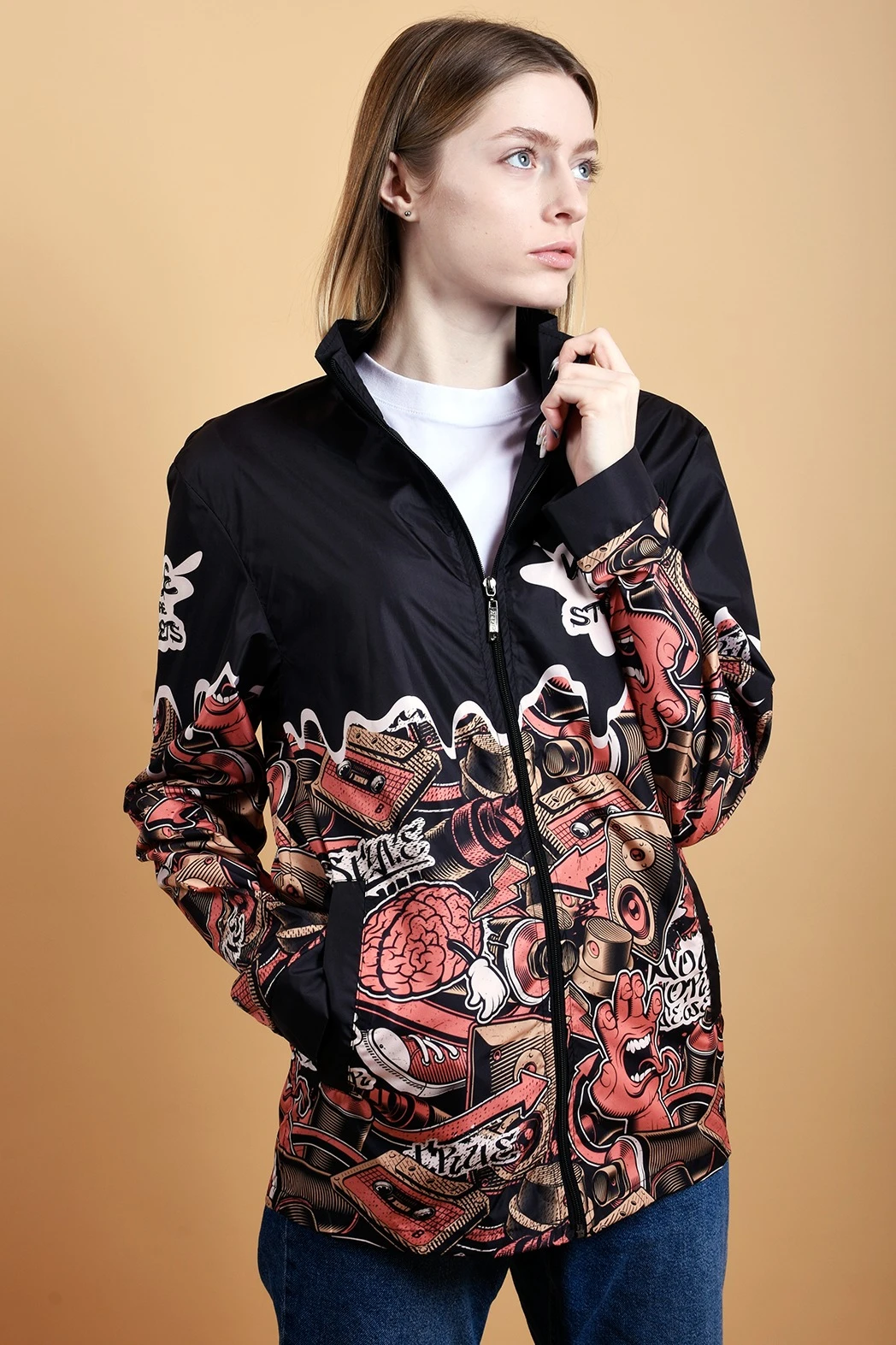 Ветровка Дилан унисекс с полной запечаткой "Streets"#1 Ветровка Дилан унисекс с полной запечаткой "Streets"#1