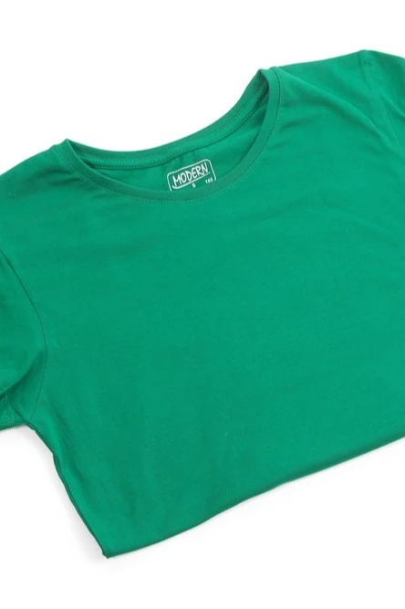 Футболка Премиум женская (Modern) однотонная зелёная (хлопок)#6
