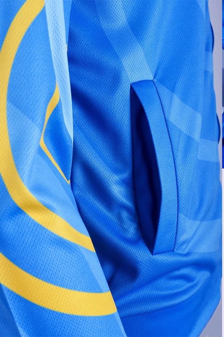 Балахон Ронни унисекс из адидаса с полной запечаткой "Light blue"#6