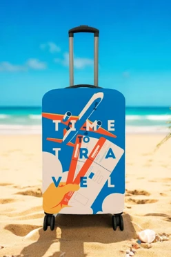 Купить чехол для чемодана (S) с принтом "Time to travel"
