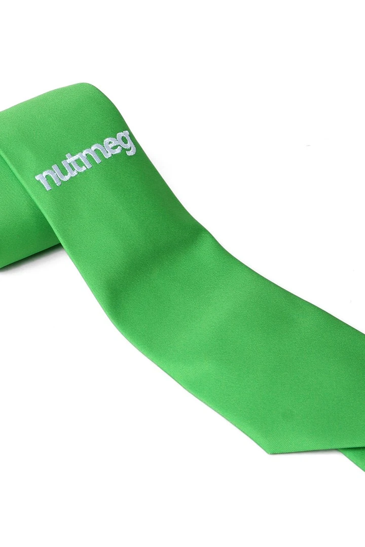 Галстук Босс с вышивкой из адверты мужской, с полной запечаткой "Nutmeg"#6