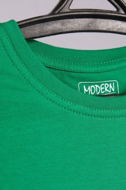 Футболка Премиум унисекс (Modern) однотонная зелёная (хлопок)#3