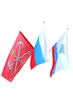 Купить кронштейн настенный на 3 штока с алюминиевым древком 2 м