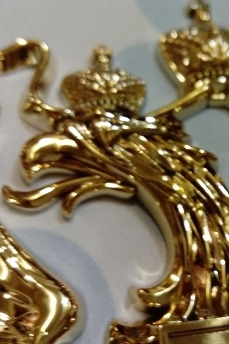 Гербовый орёл РФ 16,5х18 см, металлонапыление#4