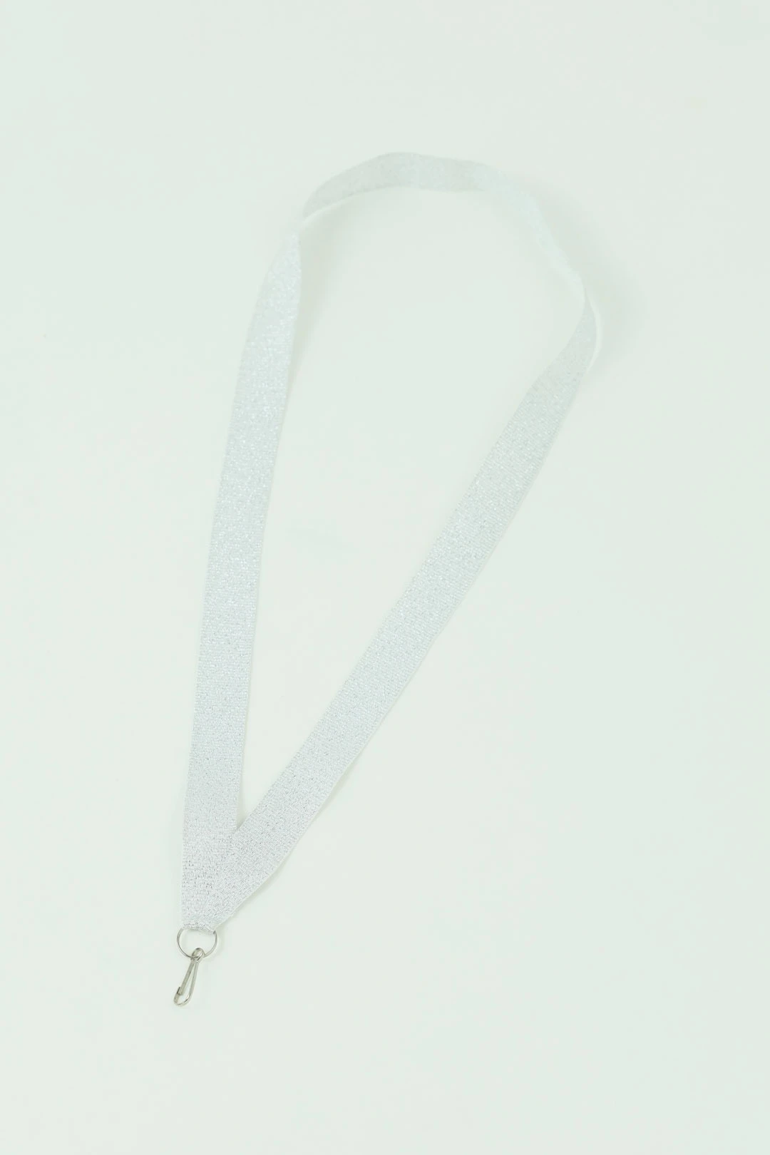 Лента для медали репс металлик ширина 2,2 см, с карабином, серебро#2