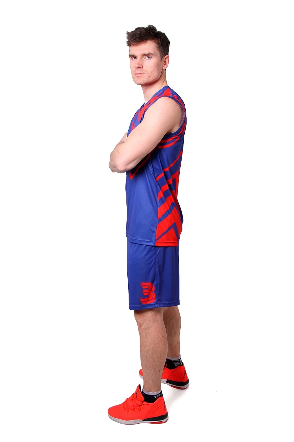 Баскетбольная форма Рассел мужская с полной запечаткой "SNOW"#4