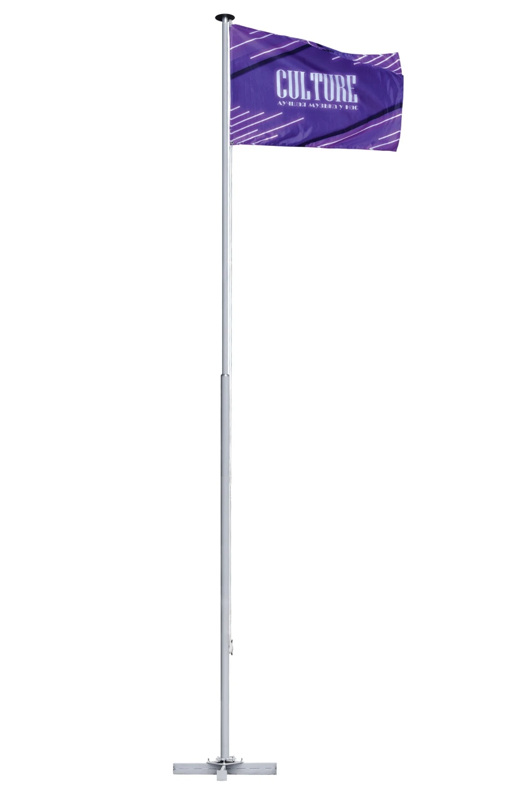 Аренда флагштока из алюминия с открытым механизмом 7 м (покраска)#1 Аренда флагштока из алюминия с открытым механизмом 7 м (покраска)#1