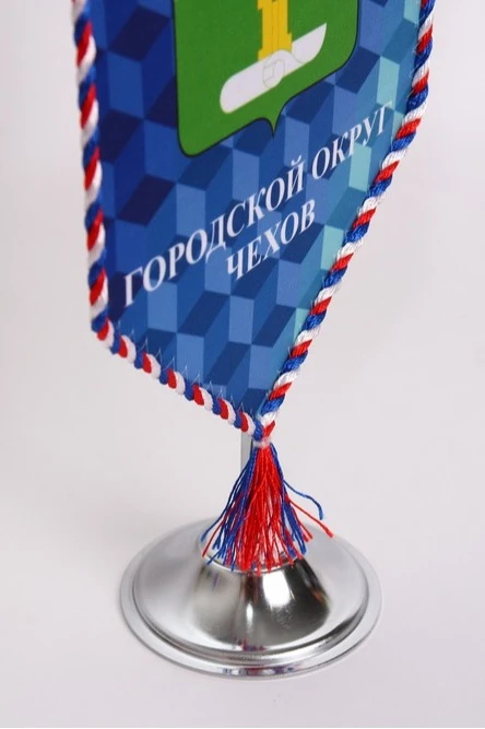 Подставка под вымпел (хромированная сталь) фигурная 31 см#3