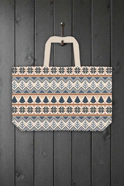 Купить сумку Комби из греты 40х30 см, с принтом на одной стороне "Pine tree pattern"