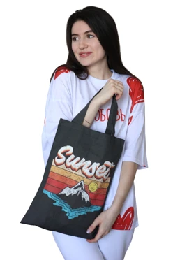 Сумка Айрис из льна 30х40 см, с печатью#1