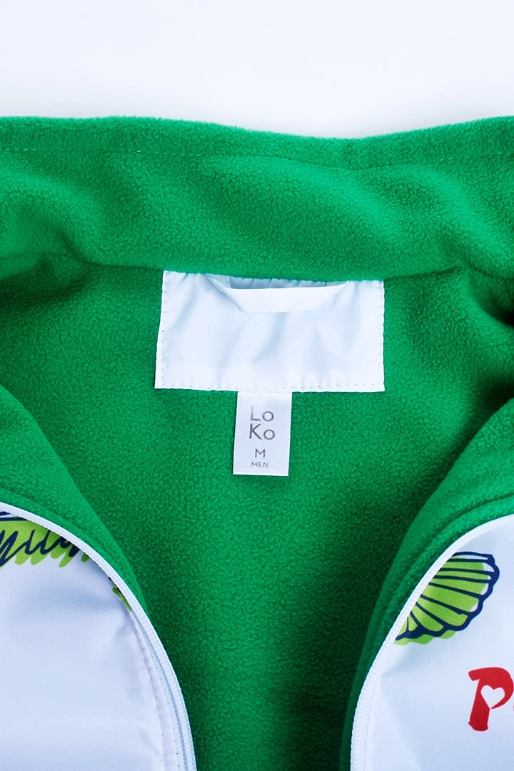 Куртка Бриз без капюшона на флисе унисекс, с полной запечаткой#3