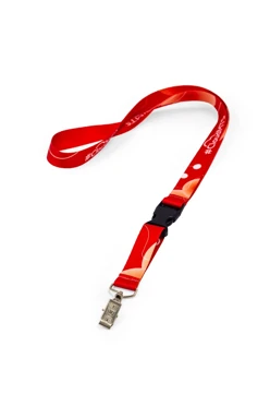 Лента для бейджа блекаут ширина 2 см, с клипсой и трезубцем, с печатью#1 Лента для бейджа блекаут ширина 2 см, с клипсой и трезубцем, с печатью#1