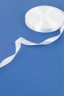 Лента атлас белая ширина 1,5 см#1