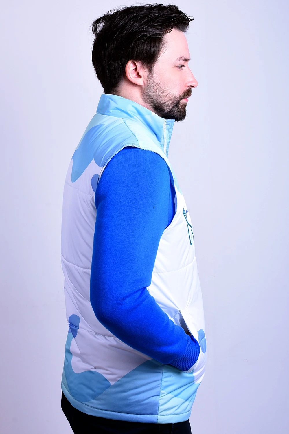 Жилет Портер на синтепоне со стежкой унисекс, с полной запечаткой "Aris"#2