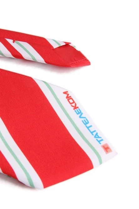 Галстук Слим узкий самовяз мужской, с полной запечаткой "Tattelekom"#2