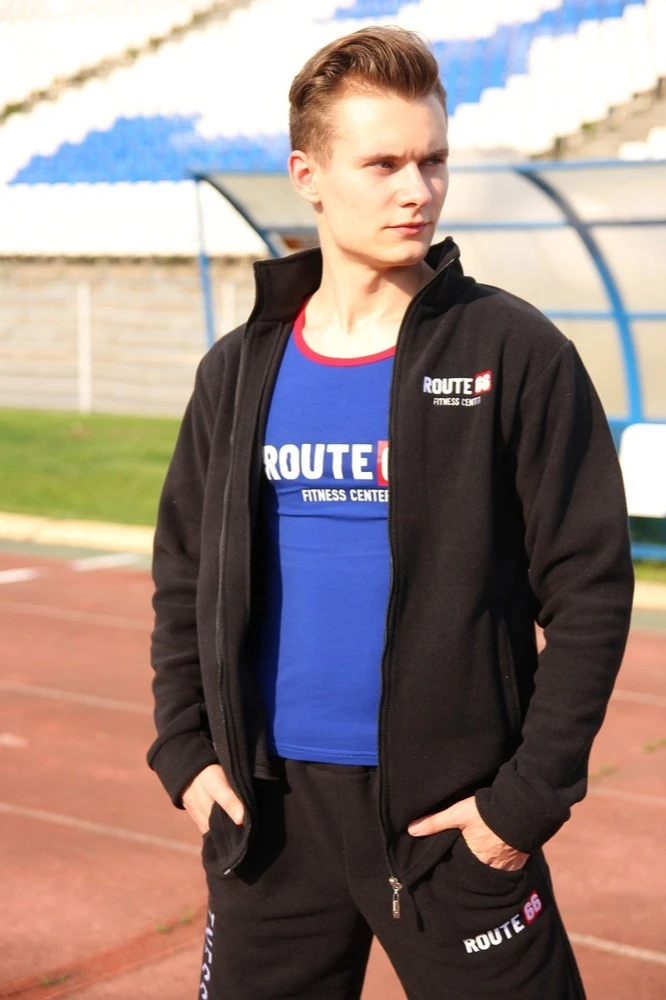 Толстовка Харисон флисовая без капюшона унисекс, однотонная "Route 66"#5 Толстовка Харисон флисовая без капюшона унисекс, однотонная "Route 66"#5