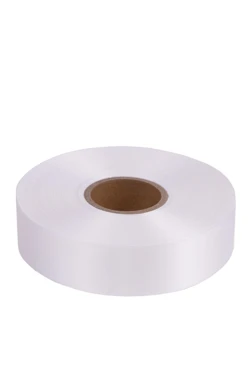 Купить ленту сaтин шириной 30 мм, однотонную белую